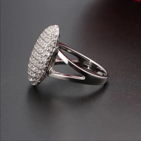 NEW 925 STERLING SILVER ENGAGEMENT DIAMOND  RING - Picture 3 of 7